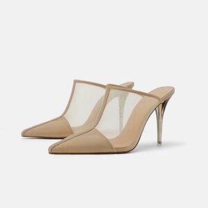 Zara mesh mules